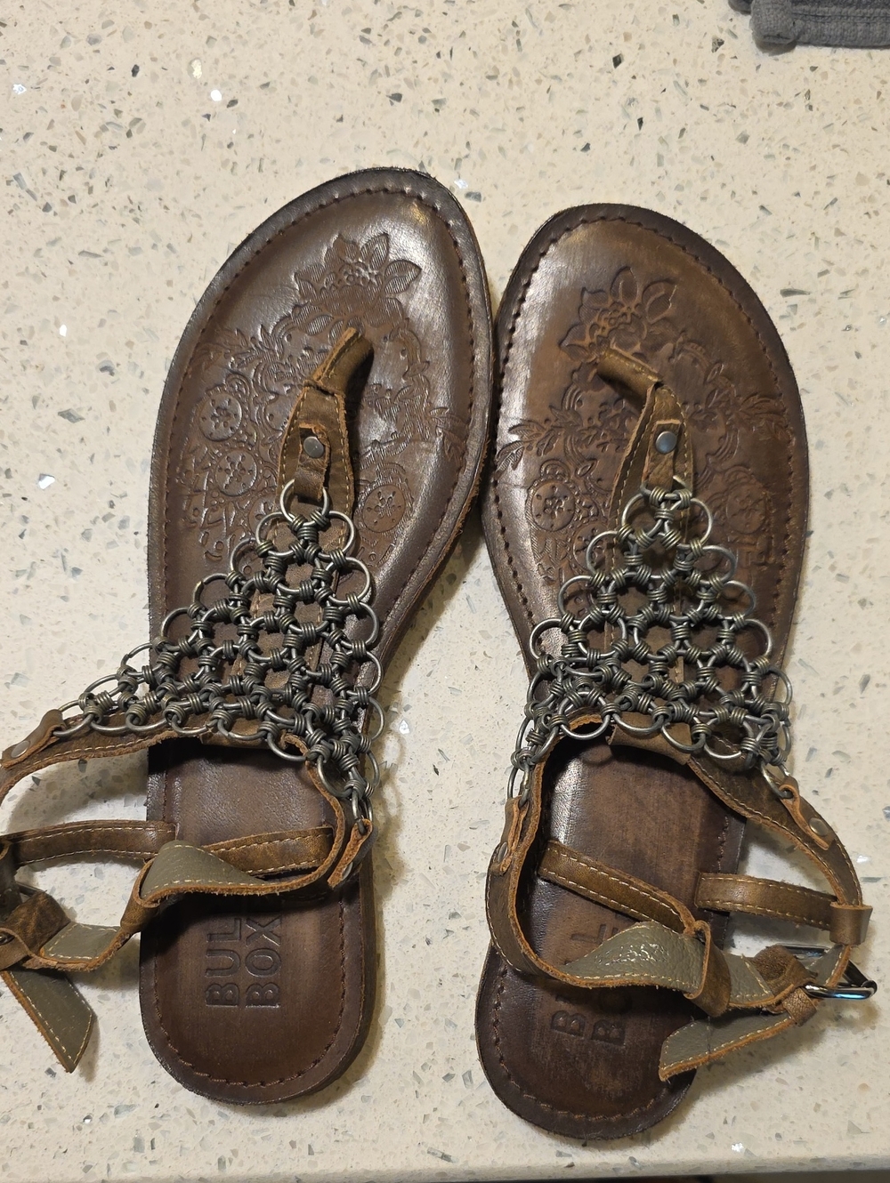 Bull Boxer Leather Women's Sandals 10